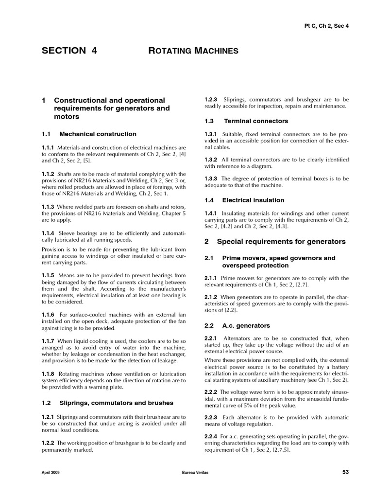 Section 4 R M 1 Constructional and Operational Requirements For