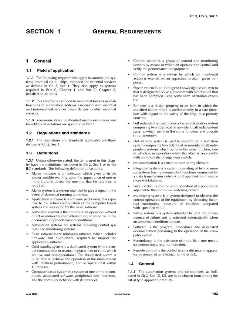 General Requirements Aut UMS PDF Reliability Engineering