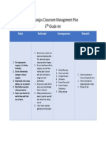 Classroom Management Plan