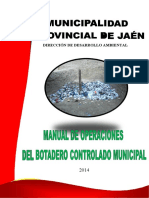Manual de Operaciones Botadero - Municipal Jaen