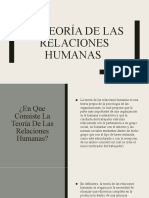 La Teoría de Las Relaciones Humanas