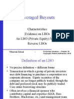 Leveraged Buyouts: Characteristics Evidence On Lbos An Lbo (Private Equity) Model Reverse Lbos