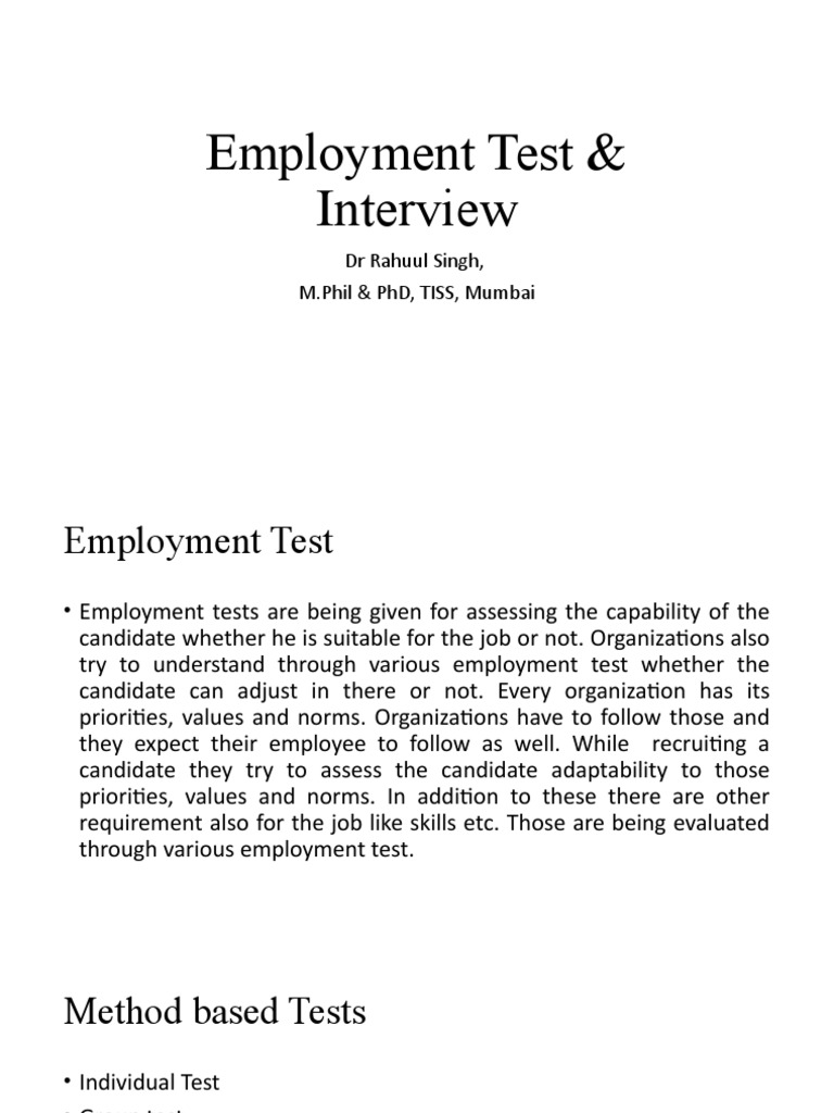 Employment Test Pdf Intelligence Quotient Intelligence