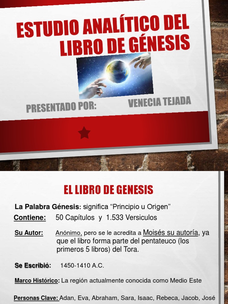 Estudio Analítico Del Libro de Génesis PDF | PDF | Libro del Génesis ...