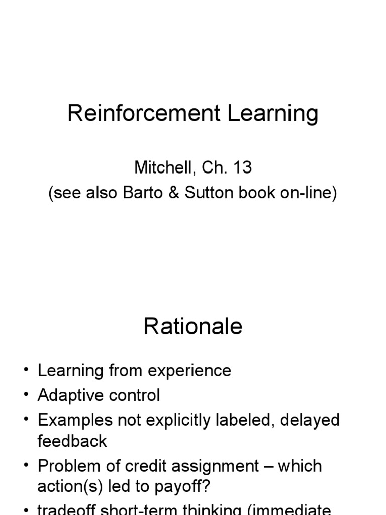REINFORCEMENT LEARNING RICHARD SUTTON PDF visual data 6