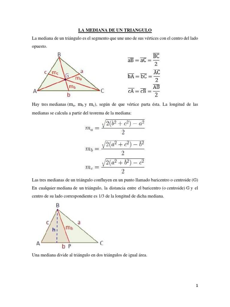 Dólar Intento Paso La Mediana de Un Triangulo PDF | PDF