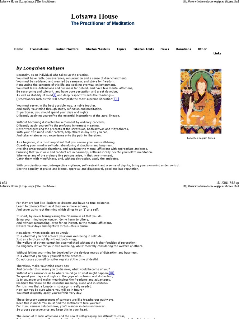Lotsawa House _ Longchenpa _ The Practitioner Tibetan Buddhism