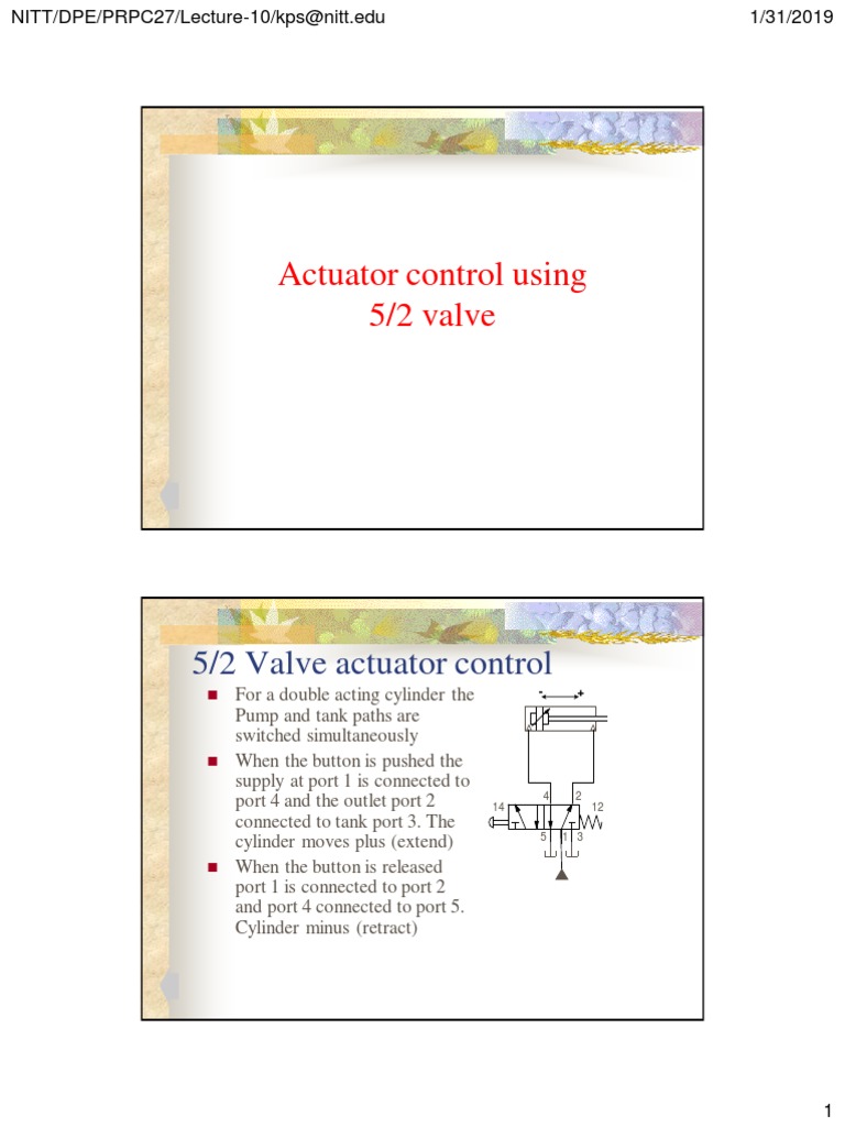 5/2 Valve Actuator Control | PDF | Valve | Actuator
