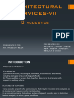 Architectural Services-Vii: Acoustics