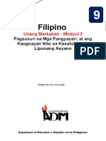 Filipino: Unang Markahan - Modyul 3