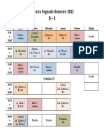 Horario II 2012