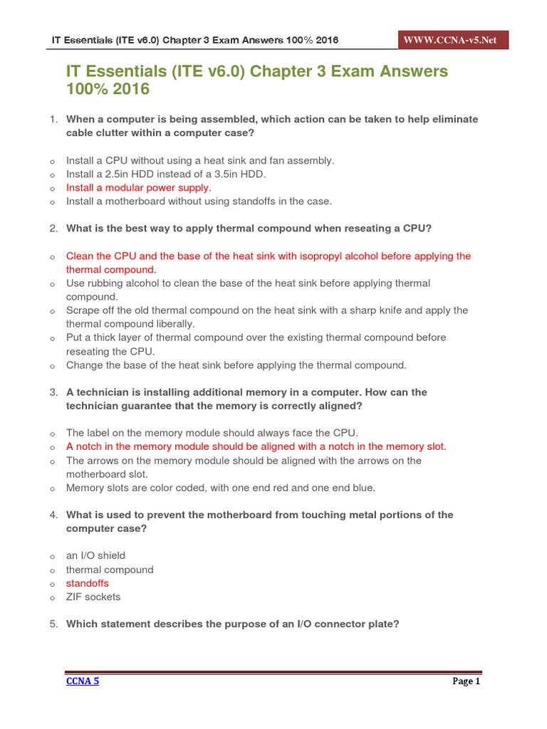 It Essentials Version 5 0 Ite Final Exam