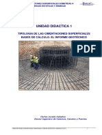 U. D. 1. Tipología de Las Cimentaciones Superficiales. Bases de Cálculo