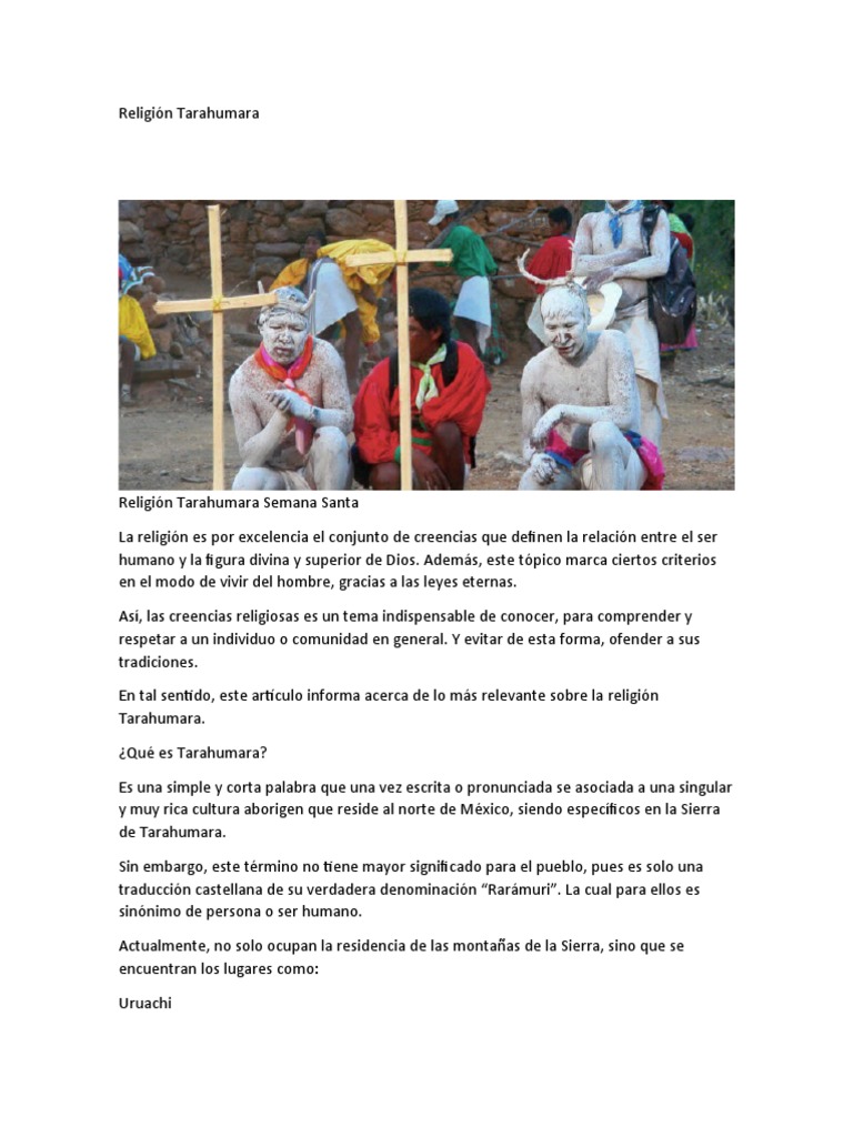 Religion Tarahumara Maiz Chihuahua Estado