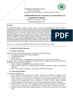 El Fenómeno de La Inestabilidad Del Frente de Excavación y Su Repercusión en La Construcción de Túneles Por Alexander Cosinga Congacha