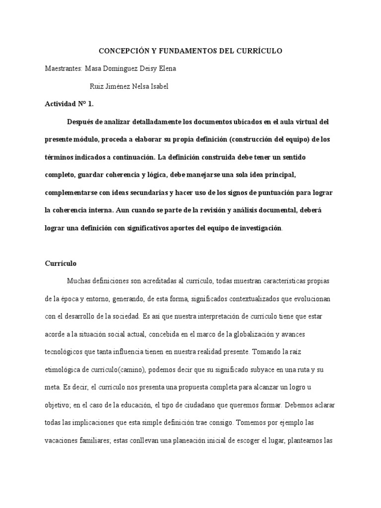 Fundamentos del Currículo Educativo | PDF | Plan de estudios | Evaluación