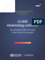 1st WHO Infodemiology Conference: How Infodemics Affect The World & How They Can Be Managed