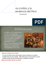 Los Criollos y La Independencia Del Perú PDF