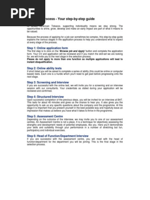 BAT Job Application Process Guide | PDF