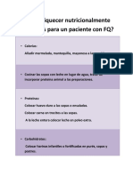 Cómo Enriquecer Nutricionalmente Las Comidas para Un Paciente Con FQ