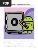 Hack An Android App Finding Forensic Artifacts