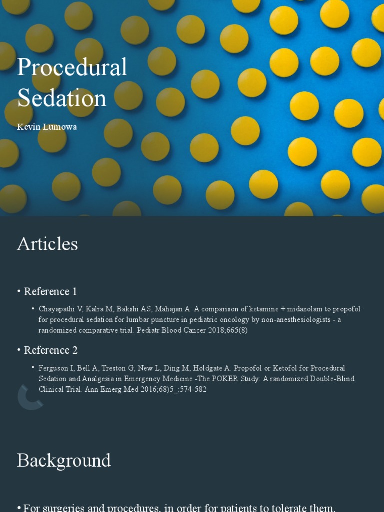 Procedural Sedation Presentation | PDF | Medical Treatments | Medicine