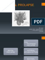 Rectal Prolapse: DR Anas Ahmad PGR - Surgical Unit 2 Shalamar Hospital-Lahore