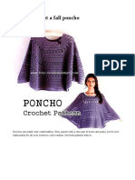 Easy Crochet Fall Poncho
