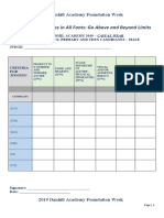 Danhill Academy 2019 judging criteria