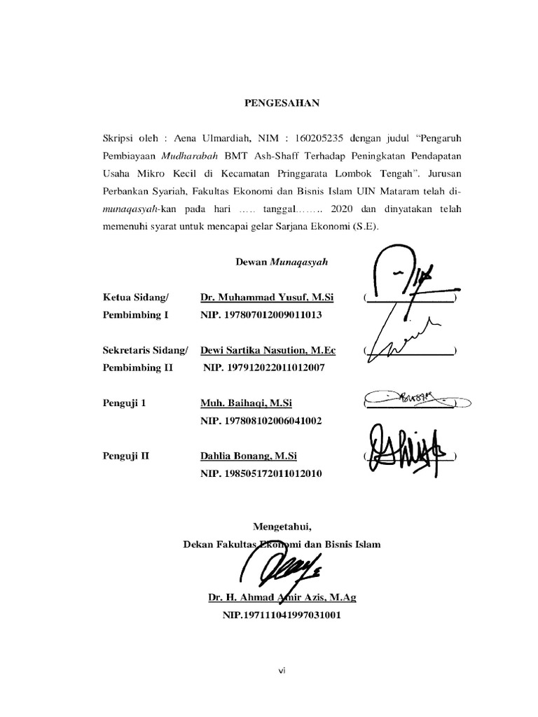 LEMBAR PENGESAHAN Skripsi | PDF