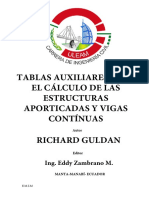 Tablas de Guldan en Español -Tablas Auxiliares Para El Cálculo de Las Estructuras Aporticadas y Vigas 