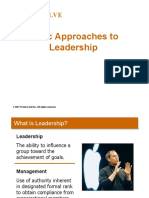 Basic Approaches To Leadership: Twelve