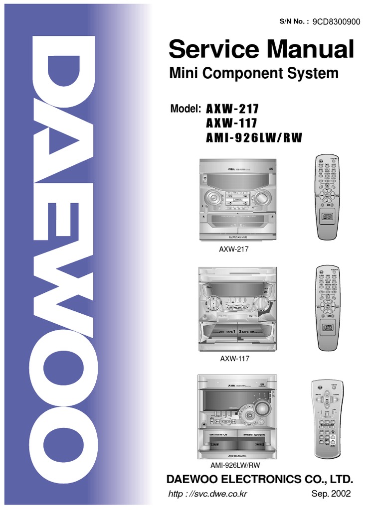 Daewoo Mini Component System Manual | PDF | Ac Power Plugs And Sockets ...