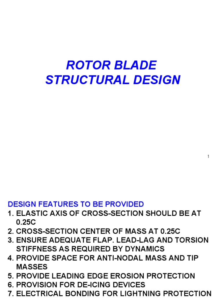Helicopter Rotor Blade Design Overview | PDF | Helicopter Rotor ...