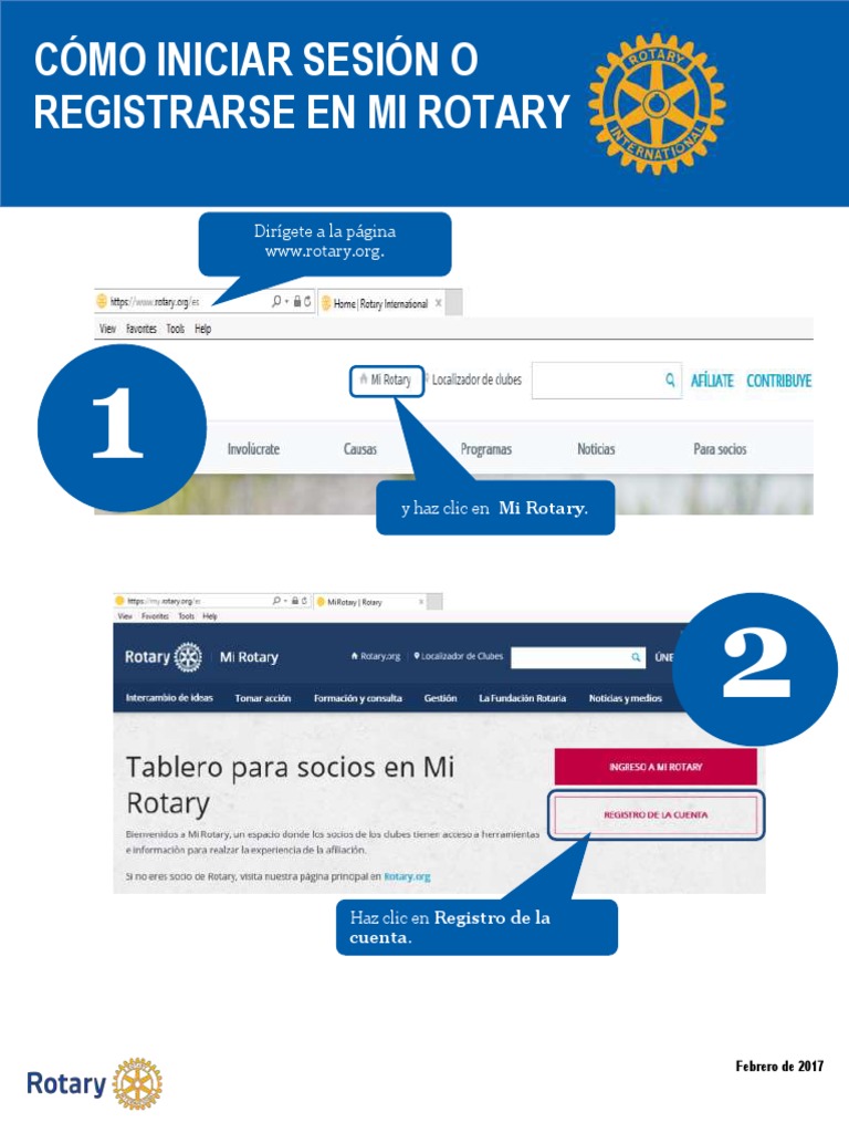 How To Create My Rotary Account Es PDF