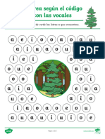 Actividad - Colorea Según El Código Con Las Vocales PDF
