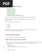 Access Modifiers in Java