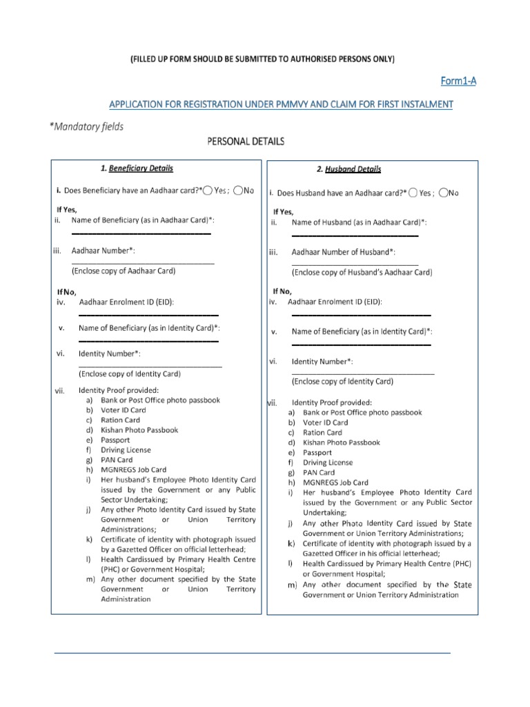 Form 1A PDF | PDF