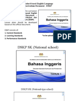 Standard-Based English Language Curriculum Document - DSKP