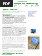 Computer Terminology - Computer Types