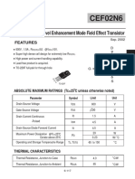 CEF02N6: N-Channel Logic Level Enhancement Mode Field Effect Transistor