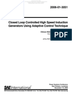 Closed-Loop-Controlled, High-Speed Induction Generators Using Adaptive Control Technique