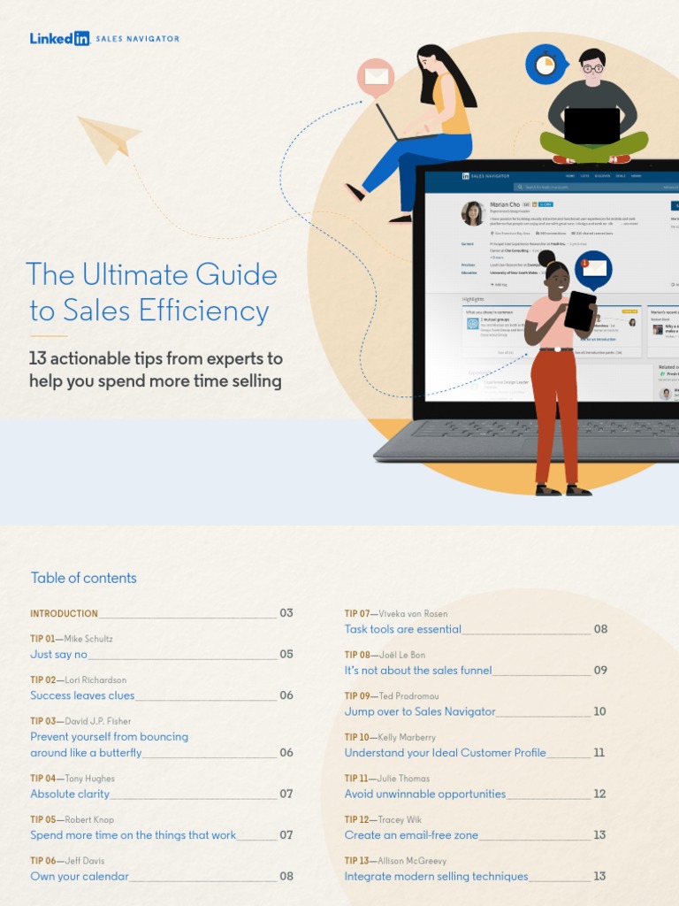 Sales Efficiency: Expert Tips Guide | PDF | Linked In | Sales