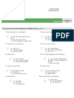 Estudiante: Licenciatura: Campus Tetela: Fill in The Blanks With The BEST ALTERNATIVE (A, B, or C)