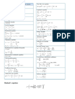 Fluids Formula Sheet