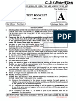 English Language Test Booklet Instructions