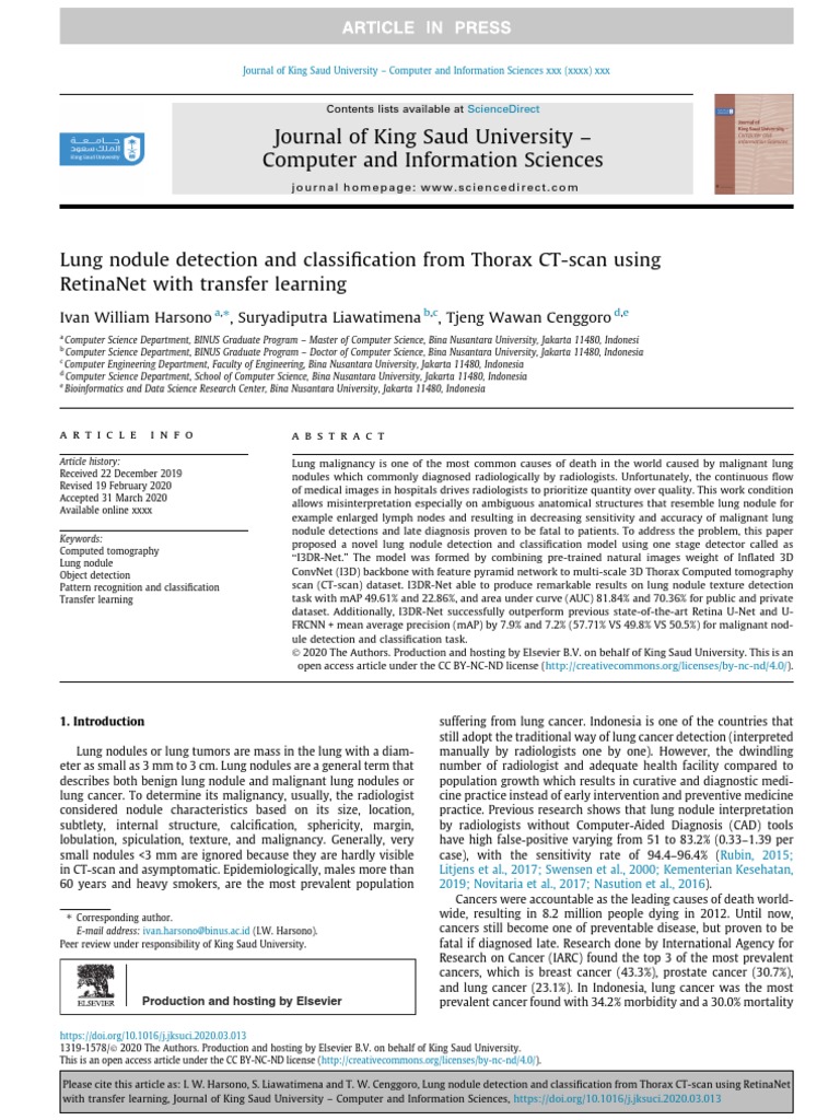Lung Nodule Detection and Classification From Thorax CT-scan Using ...