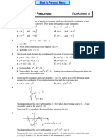 Worksheet A: Raphs of Unctions