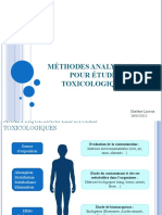 Méthodes Analytiques Pour Études Toxicologiques: Marlène Lacroix 26/01/2012