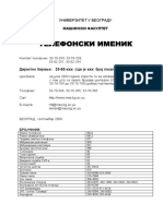 Imenik MF Beograd PDF